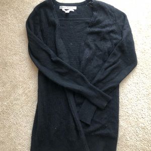 Cashmere open black cardigan
